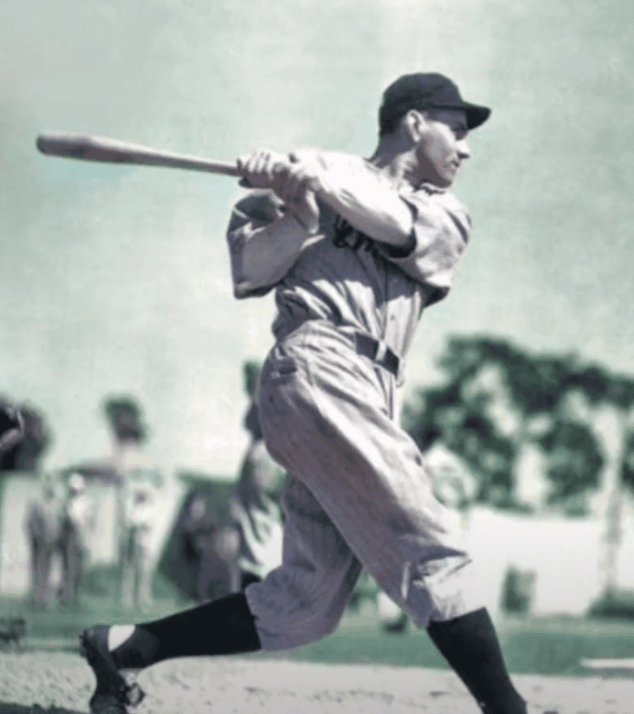 Charlie Gehringer, celebrated Tigers player, showcasing his skills on the field.